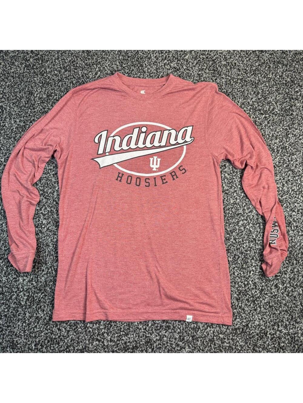 Colosseum Indiana Hoosiers Long Sleeve Shirt M White Logo